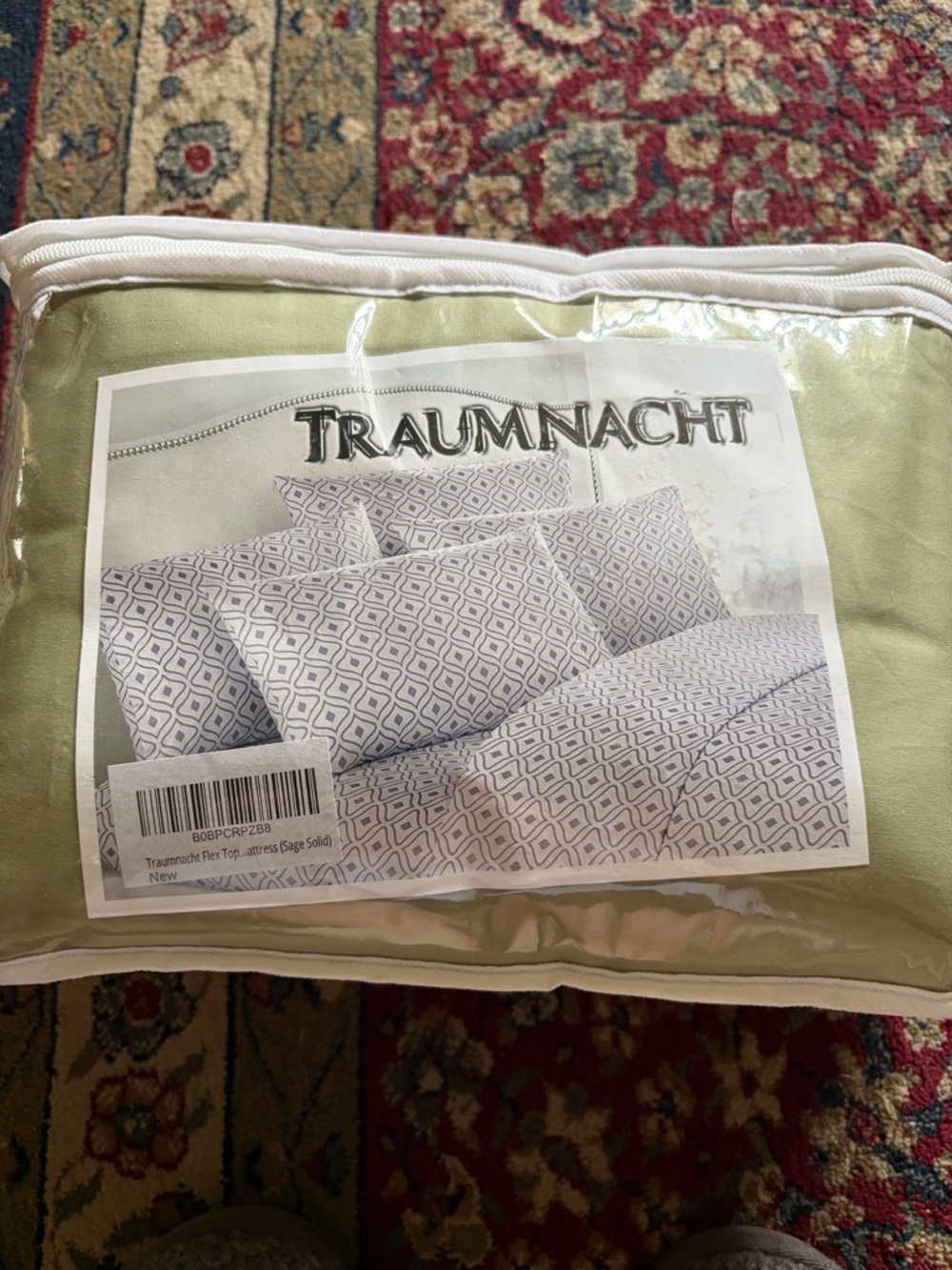 King split top sheet set, 800tc Egyptian Cotton New in pkg. Sage